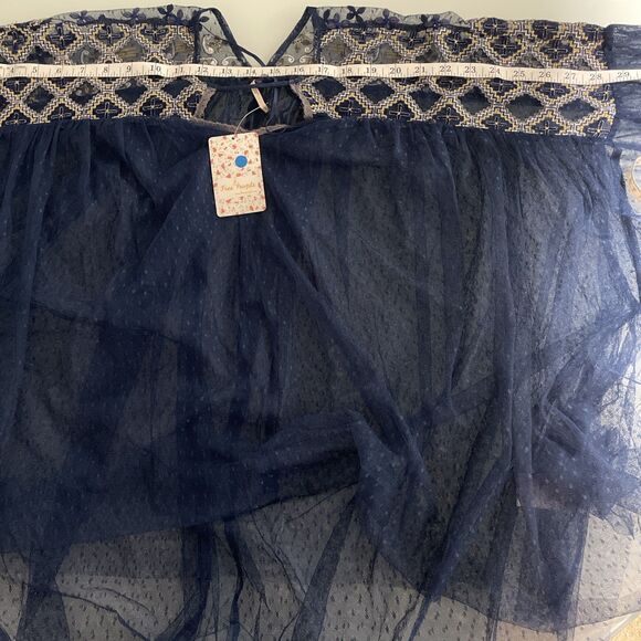 New Free People Joy Ride Navy Top OVERSIZED - OS Size Small Retail $148 - Picture 12 of 14